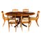 20th Century Oval Table and Chairs by William Tillman, Set of 7, Image 1