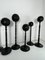 Victorian Hat & Wig Hangers in Black Colored Wood, Set of 7 7