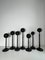 Victorian Hat & Wig Hangers in Black Colored Wood, Set of 7 2