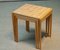 Tavolini ad incastro in legno di quercia intarsiato, anni '60, set di 3, Immagine 3