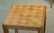 Tavolini ad incastro in legno di quercia intarsiato, anni '60, set di 3, Immagine 6