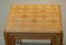 Tavolini ad incastro in legno di quercia intarsiato, anni '60, set di 3, Immagine 9