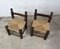 Brutalist Low Chairs in the Style of Charles Dudouyt, Set of 2, Image 6