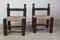 Brutalist Low Chairs in the Style of Charles Dudouyt, Set of 2 1