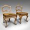 Antike französische viktorianische Beistellstühle, 2er Set 1