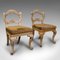 Antique French Victorian Side Chairs, Set of 2 1