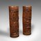 Antique Chinese Dry Flower Vases in Bamboo, Set of 2 3