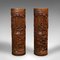 Antique Chinese Dry Flower Vases in Bamboo, Set of 2 1