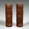 Antique Chinese Dry Flower Vases in Bamboo, Set of 2, Image 1