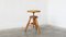 Antique French Adjustable Stool in Wood, Image 2