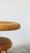Taburete ajustable francés antiguo de madera, Imagen 4