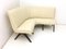 Vintage Wooden Structure and Beige Skai Upholstery Corner Sofa, Italy 4
