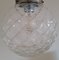 Vintage Clear Relief Glass Ball Lamp, 1970s 2