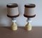 Vintage Cream Bedside Lamps, 1970s, Set of 2 1