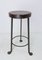 High Stool with Elm Seat & Wrought Iron Legs, Spain, 1960s 2