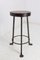 High Stool with Elm Seat & Wrought Iron Legs, Spain, 1960s 4