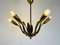 Mid-Century Brass 8-Arm Sputnik Chandelier from Vereinigte Werkstätte, 1960s 8