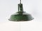 Lampe à Suspension Industrielle Vintage en Émail Vert Foncé, 1960s 4