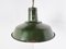 Vintage Industrial Pendant Light in Dark Green Enamel, 1960s 2