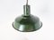 Lampe à Suspension Industrielle Vintage en Émail Vert Foncé, 1960s 5