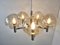 Vintage Italian Chandelier in Glass and Chrome by Gaetano Sciolari, 1970s 8