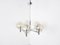 Vintage Italian Chandelier in Glass and Chrome by Gaetano Sciolari, 1970s, Image 2