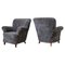 Mid-Century Armchairs in Sheepskin Shearling Sweden, 1940s, Set of 2, Image 1