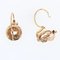 Antique French Earrings in 18K Rose Gold with Natural Pearl 3