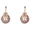 Orecchini antichi in oro rosa 18 carati con perla naturale, Francia, Immagine 1