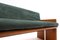 Italienisches Mid-Century 2-Sitzer Sofa aus Holz und grünem Samt, 1960er 5