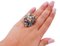 9 Karat Rose Gold and Silver Ring with Amethysts, Topazs, Garnets and Diamonds 5