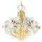Large Brass and Crystal Glass Pendant by Sische, Germany, 1970s, Image 1