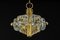 Large Brass and Crystal Glass Pendant by Sische, Germany, 1970s 9
