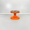 Tabouret Space Age Rond en Plastique Orange et Tissu, Italie, 1970s 2