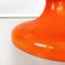 Tabouret Space Age Rond en Plastique Orange et Tissu, Italie, 1970s 9