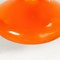 Tabouret Space Age Rond en Plastique Orange et Tissu, Italie, 1970s 11