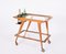 Mid-Century Italian Beech and Brass Serving Bar Cart by Franco Albini, Italy, 1950s 4