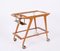 Mid-Century Italian Beech and Brass Serving Bar Cart by Franco Albini, Italy, 1950s, Image 11