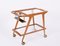 Mid-Century Italian Beech and Brass Serving Bar Cart by Franco Albini, Italy, 1950s, Image 14