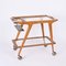 Mid-Century Italian Beech and Brass Serving Bar Cart by Franco Albini, Italy, 1950s 9