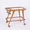 Mid-Century Italian Beech and Brass Serving Bar Cart by Franco Albini, Italy, 1950s, Image 9