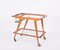 Mid-Century Italian Beech and Brass Serving Bar Cart by Franco Albini, Italy, 1950s 3