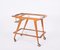 Mid-Century Italian Beech and Brass Serving Bar Cart by Franco Albini, Italy, 1950s, Image 3