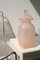 Vintage Murano Pink Ribbed Alabastro Vase 1