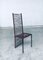 Sedie postmoderne in ferro con schienale alto, anni '80, set di 4, Immagine 21