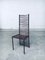 Postmodernes handgefertigtes Eisen Stuhl Set mit hoher Rückenlehne, 1980er, 4er Set 16