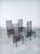 Postmodern Design Handcrafted Iron High Back Chair Set, 1980s, Set of 4 14