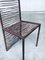 Postmodernes handgefertigtes Eisen Stuhl Set mit hoher Rückenlehne, 1980er, 4er Set 4