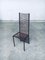 Postmodernes handgefertigtes Eisen Stuhl Set mit hoher Rückenlehne, 1980er, 4er Set 10