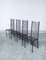Postmodern Design Handcrafted Iron High Back Chair Set, 1980s, Set of 4, Image 13